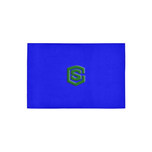 Blue Doormat 24" x 16" (Sponge Material) with Green Logo Doormat 24" x 16" (Sponge Material)