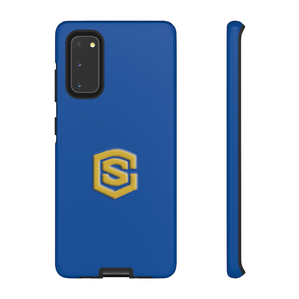 Blue Tough Cases Gold Logo
