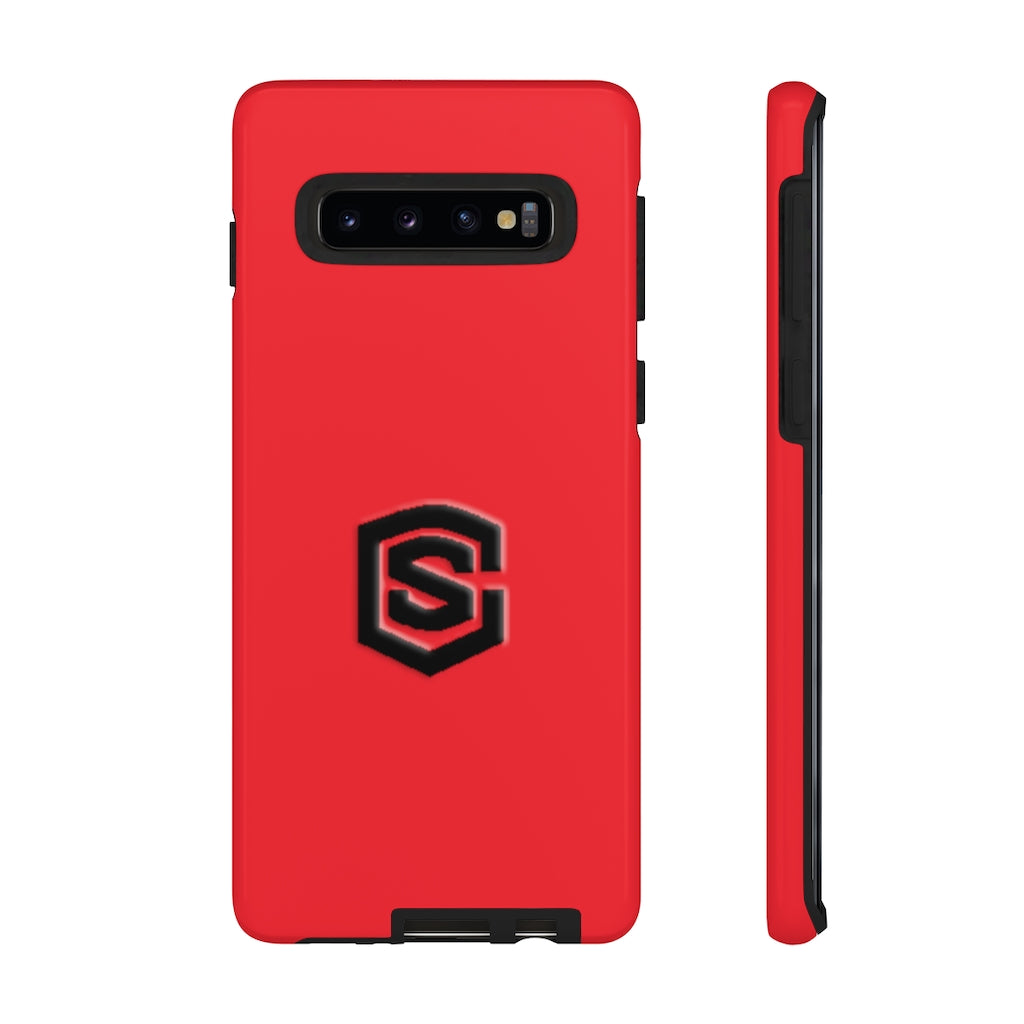 Red Tough Cases Black Logo