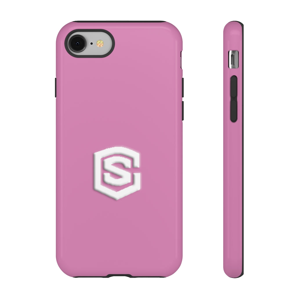 Pink Tough Cases White Logo