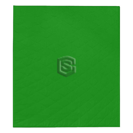 GREEN CUSTOM QUILT BROWN LOGO Custom Quilt  70" x 80"