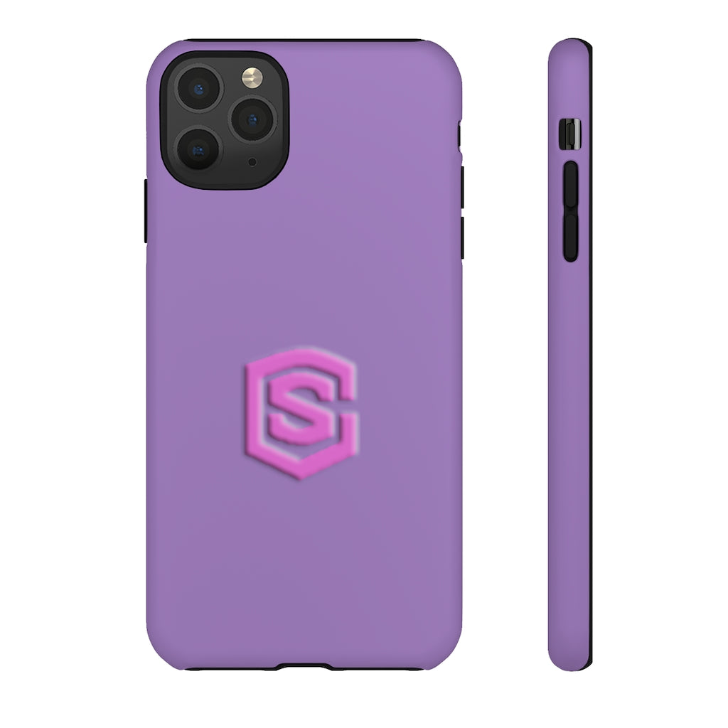Light Purple Tough Cases Pink Logo