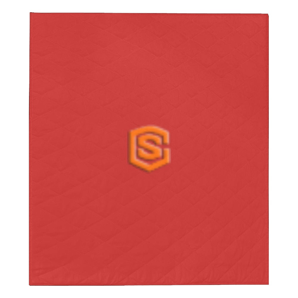 RED CUSTOM QUILT ORANGE LOGO Custom Quilt  70" x 80"