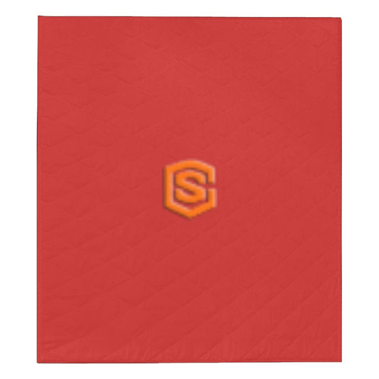 RED CUSTOM QUILT ORANGE LOGO Custom Quilt  70" x 80"