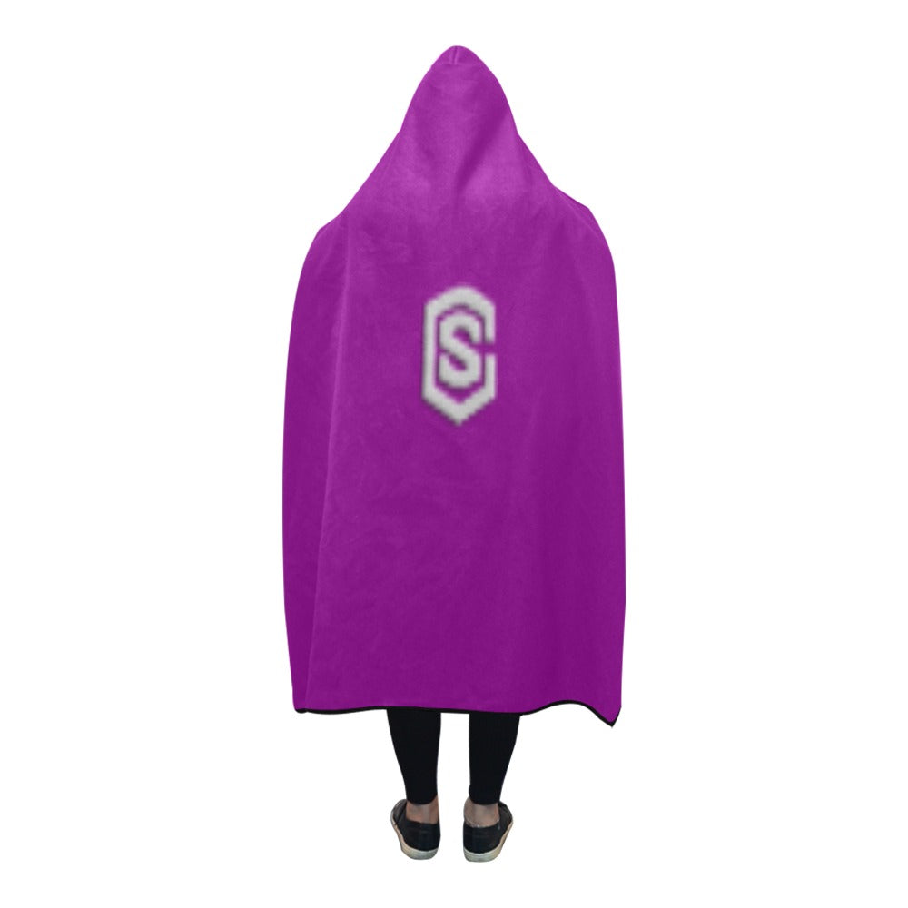 Purple Hooded Blanket 80"x56" with Silver Logo Hooded Blanket 80"x56"