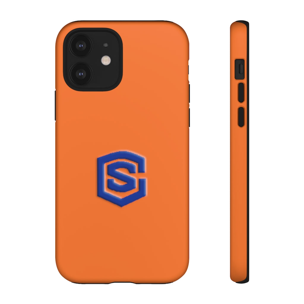 Orange Tough Cases Blue Logo