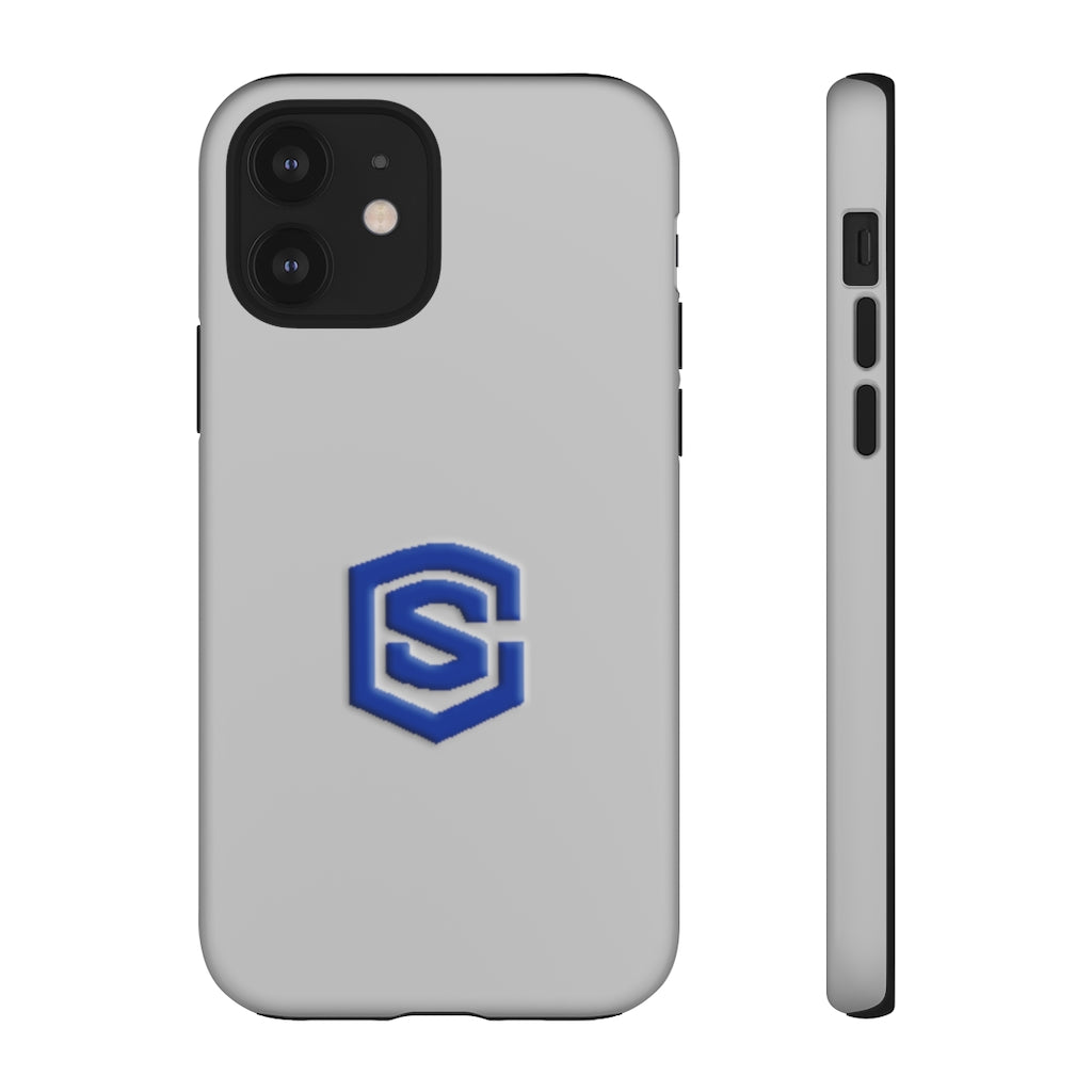 Grey Tough Cases Blue Logo