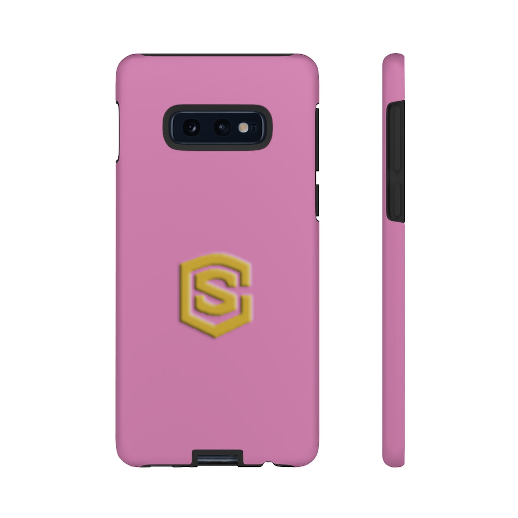 Pink Tough Cases Gold Logo