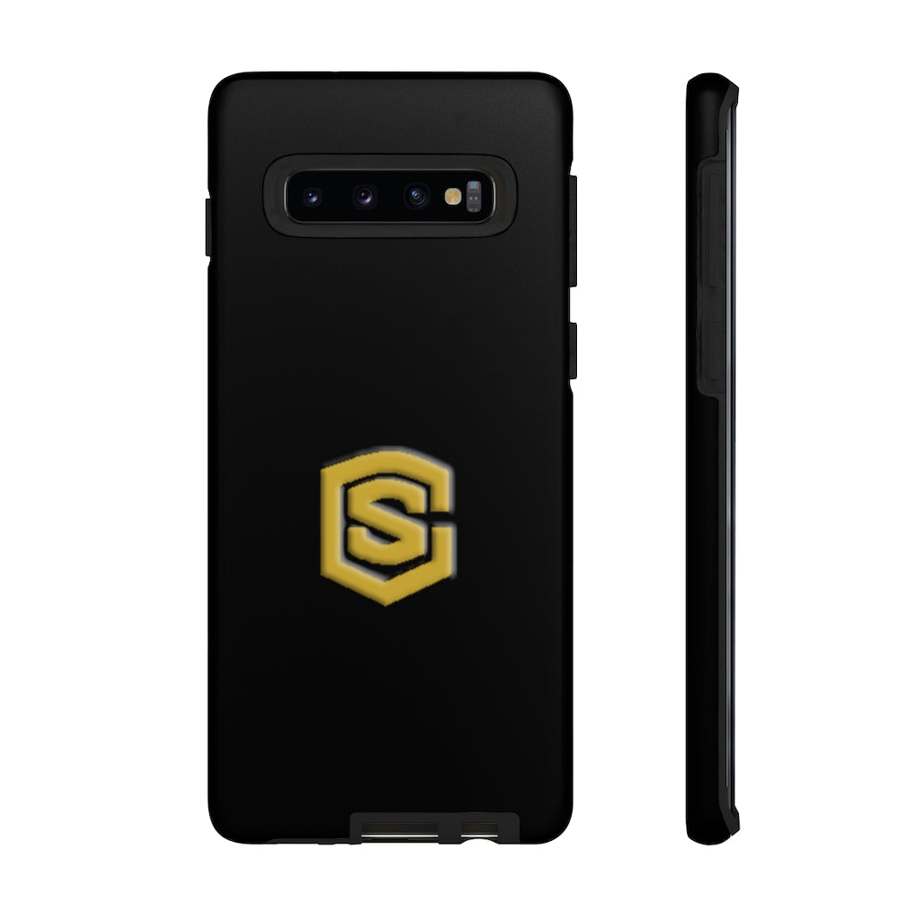 Black Tough Cases Gold Logo