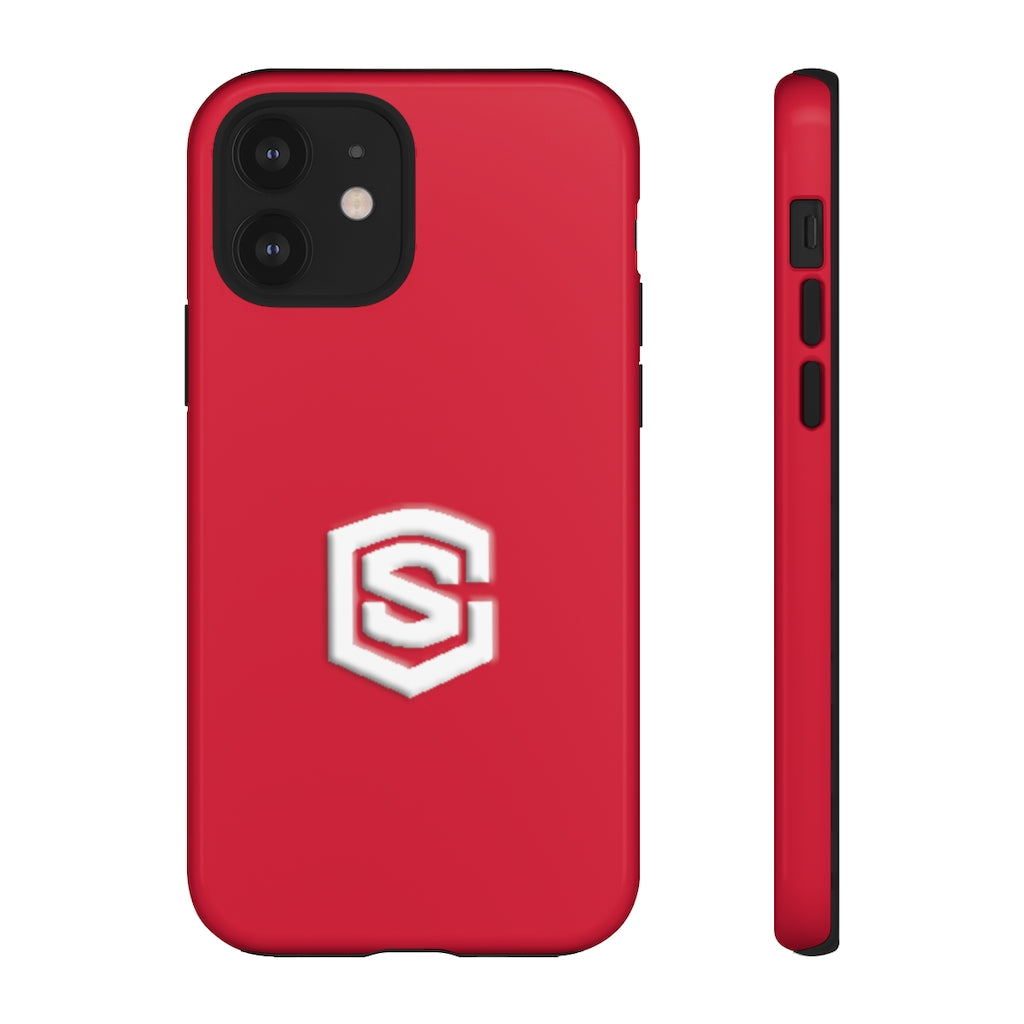 Red Tough Cases White Logo
