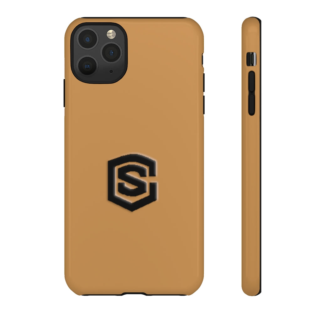 Brown Tough Cases Black Logo