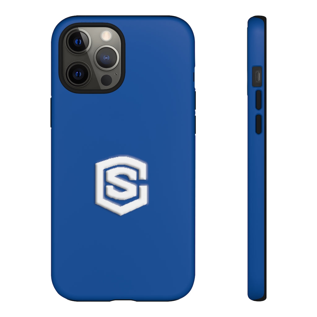 Blue Tough Cases White Logo