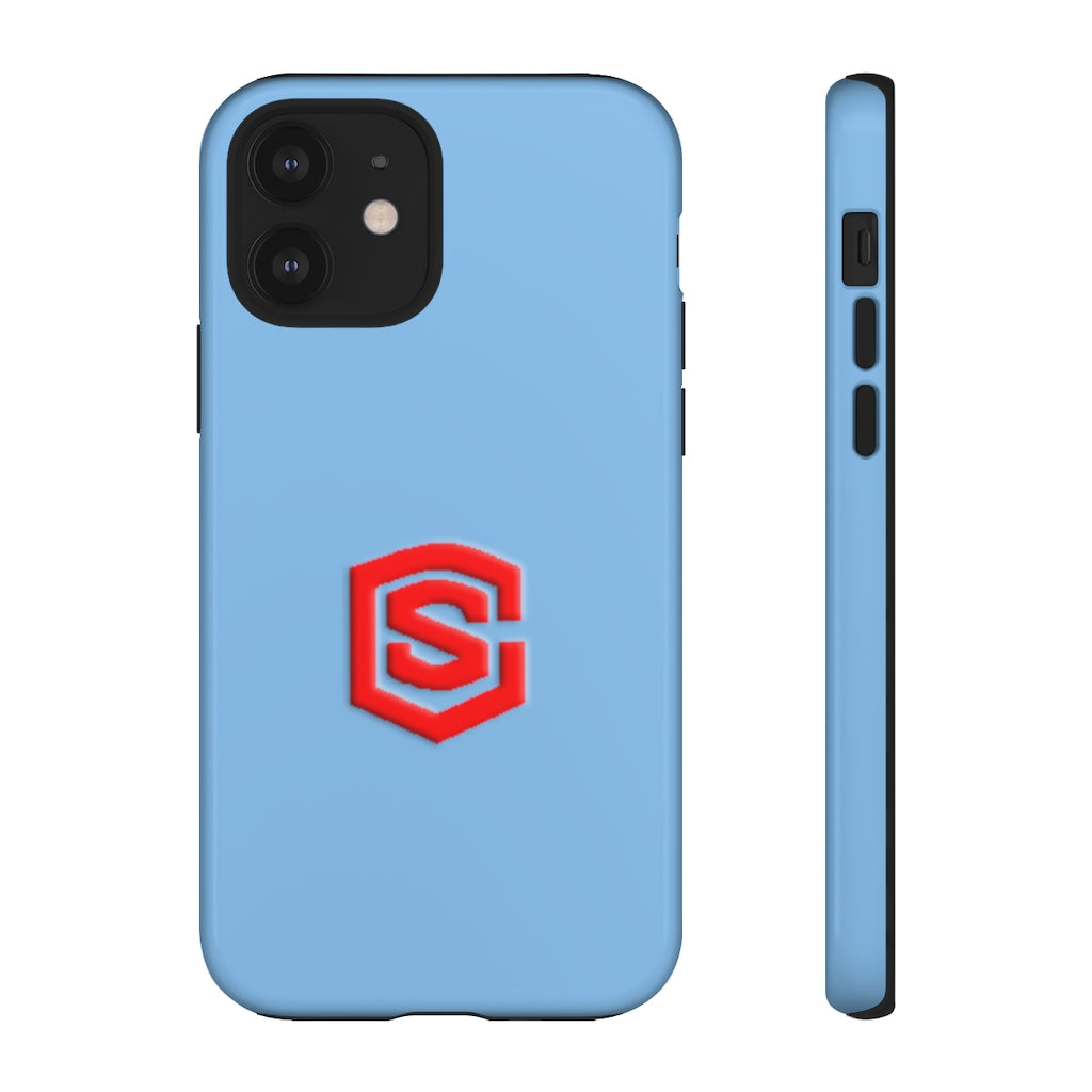 Blue Tough Cases Red Logo