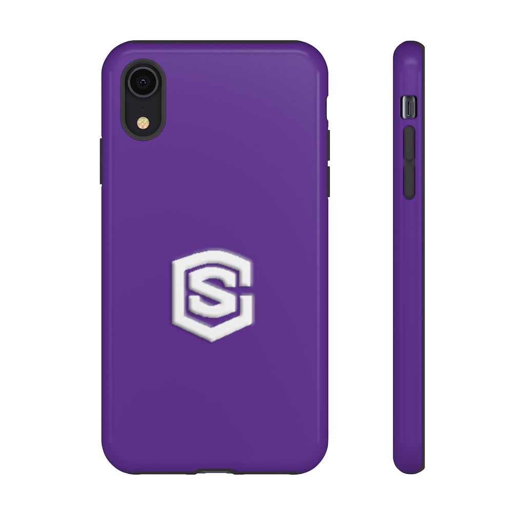 Purple Tough Cases White Logo