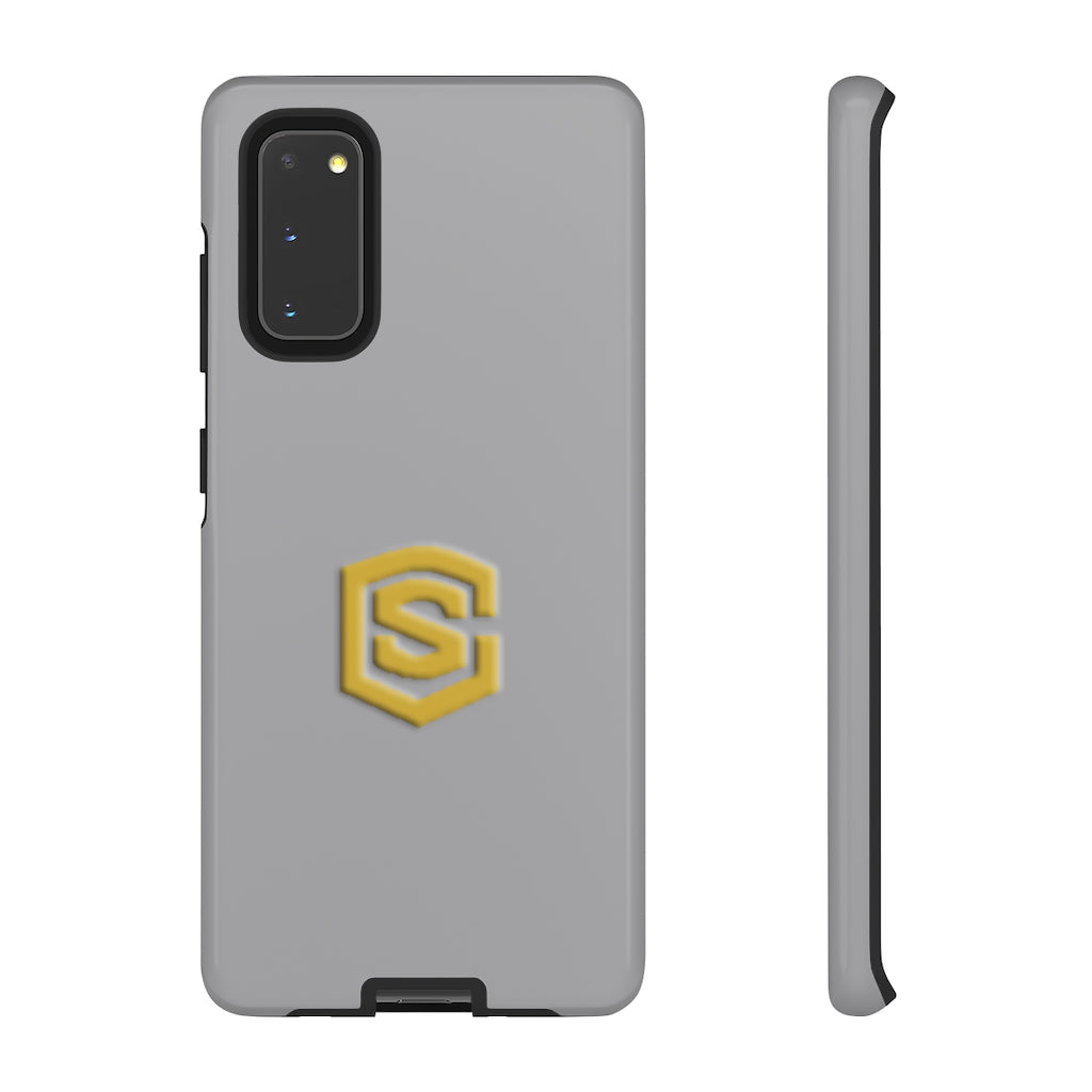 Grey Tough Cases Gold Logo