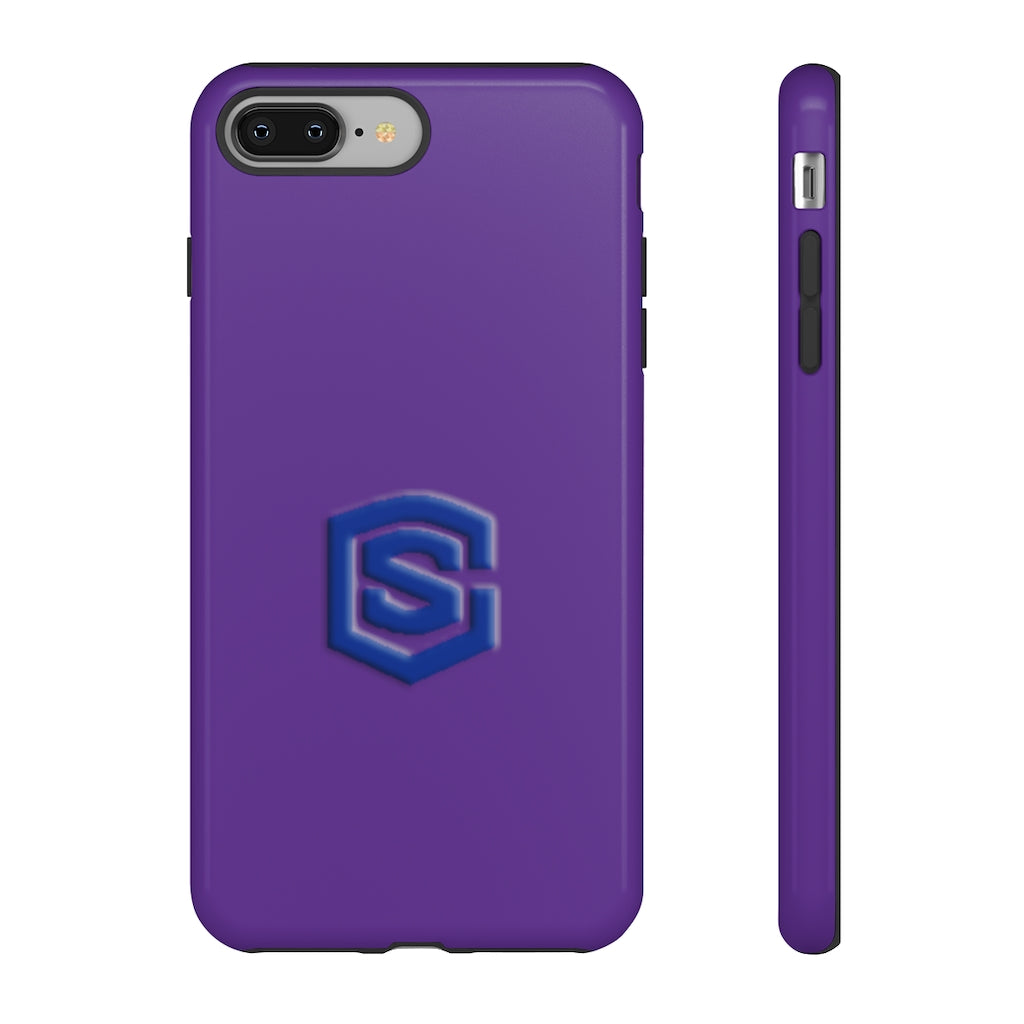 Purple Tough Cases Blue Logo