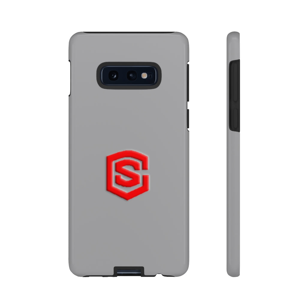 Grey Tough Cases Red Logo