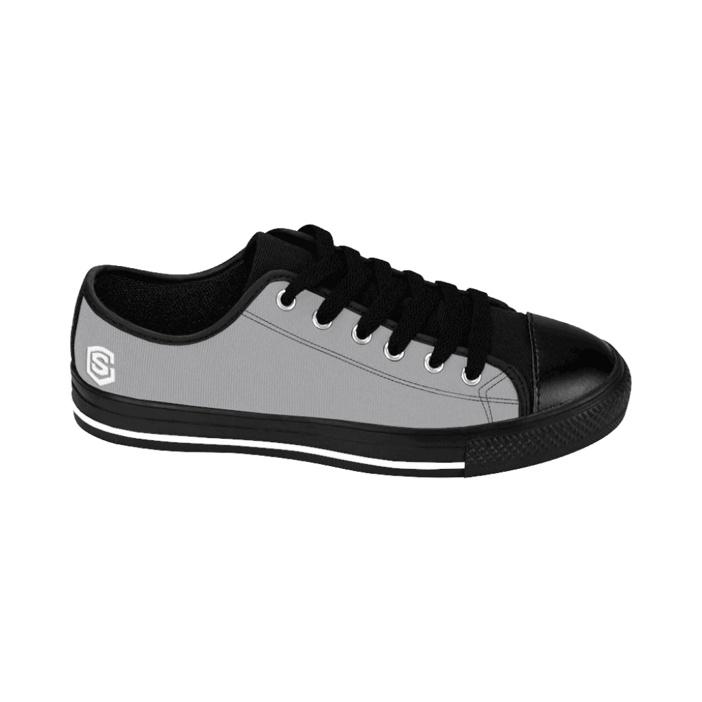 grey Women's Sneakers White logo