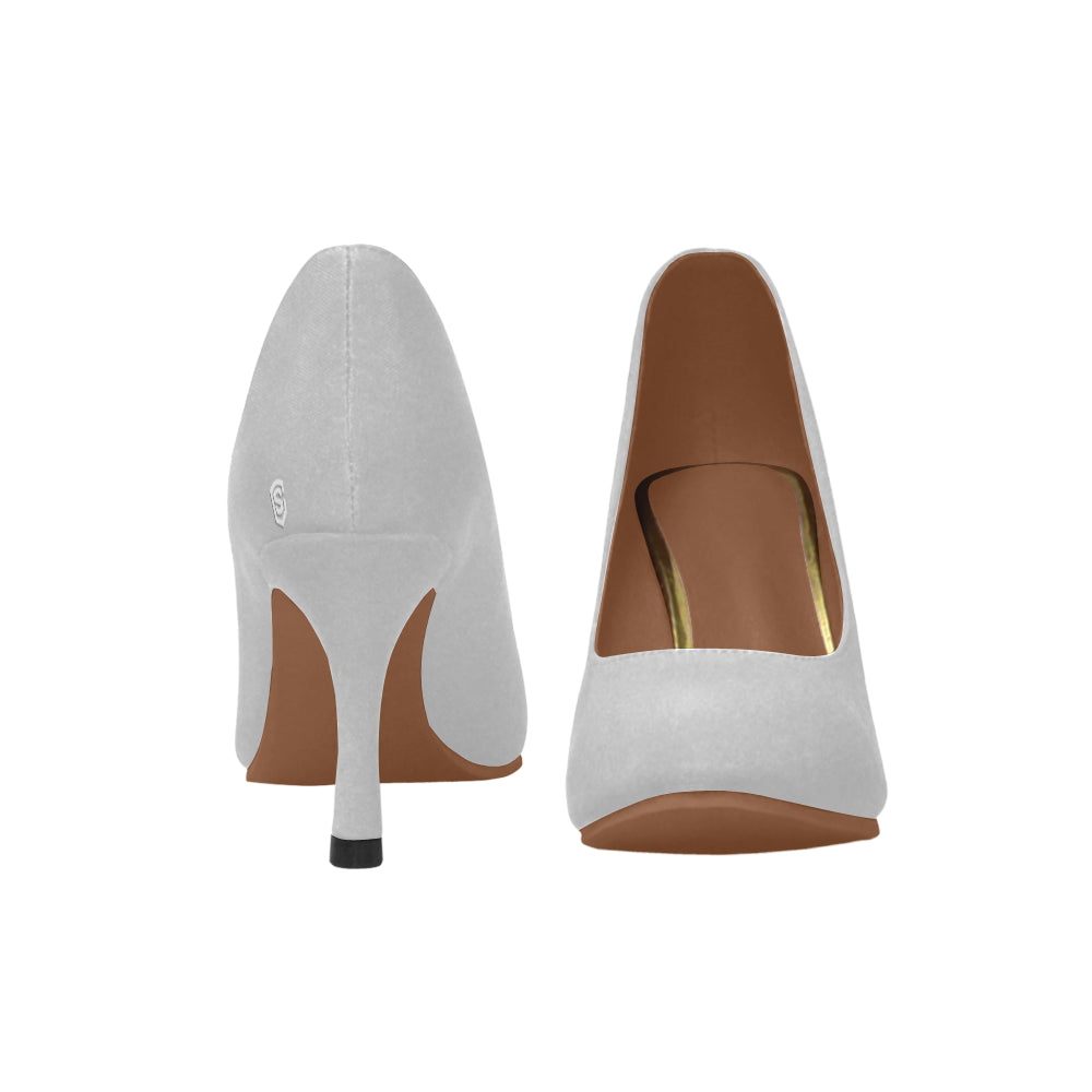 PINK Women's High Heels white logo Women's High Heels (Model 048)