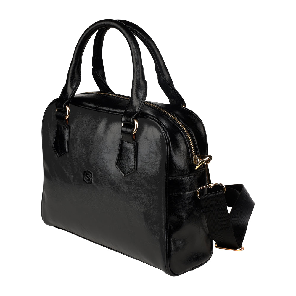 BLACK Shoulder Handbag black logo Shoulder Handbag (Model 1634)