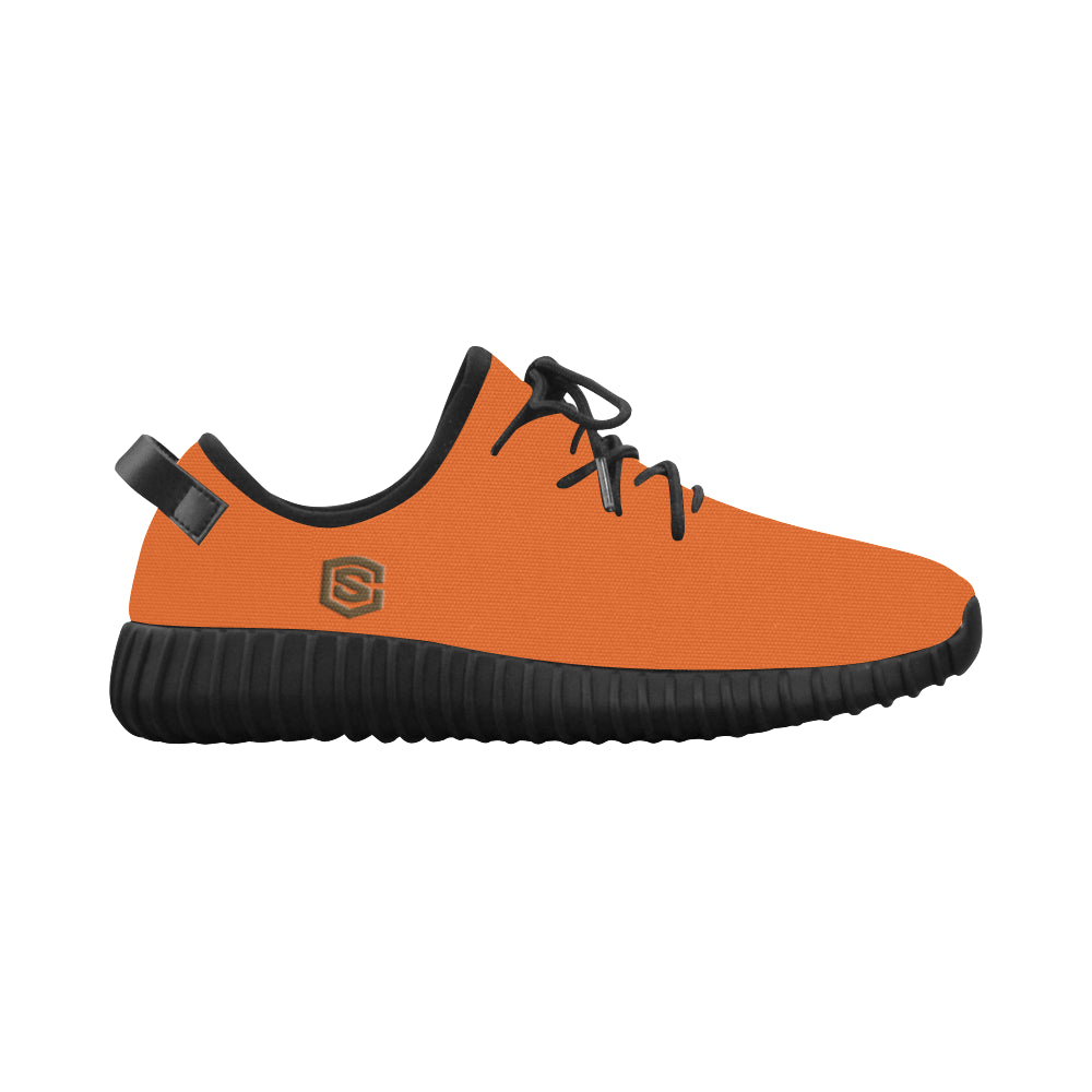 brown logo Grus Men's Breathable Woven Running Shoes (Model 022)