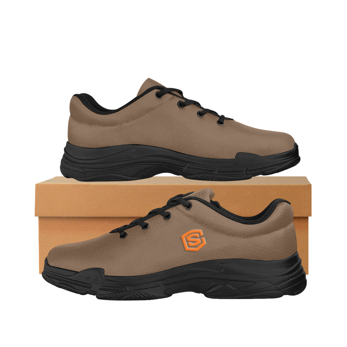 orange logo Lyra Men's Running Shoes (Model 058)