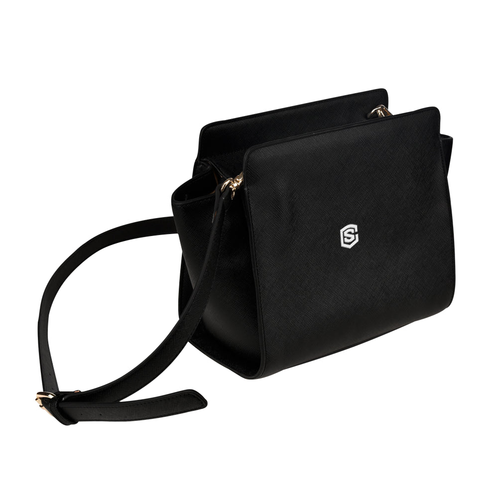 BLACK SATCHEL BAG white logo Satchel Bag (Model 1635)