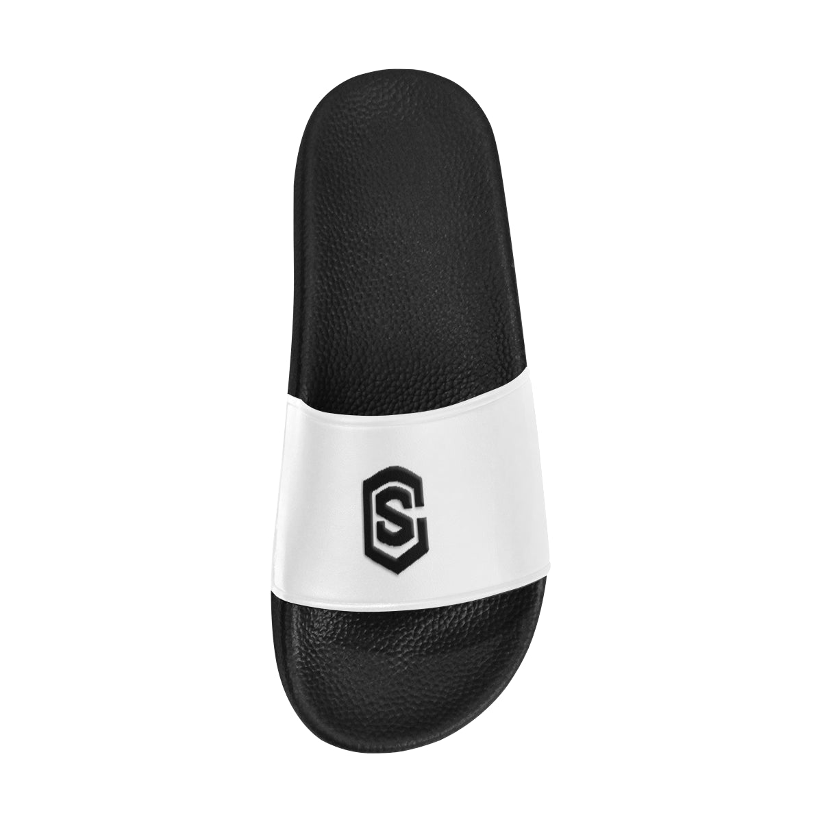 black logo Men's Slide Sandals (Model 057)