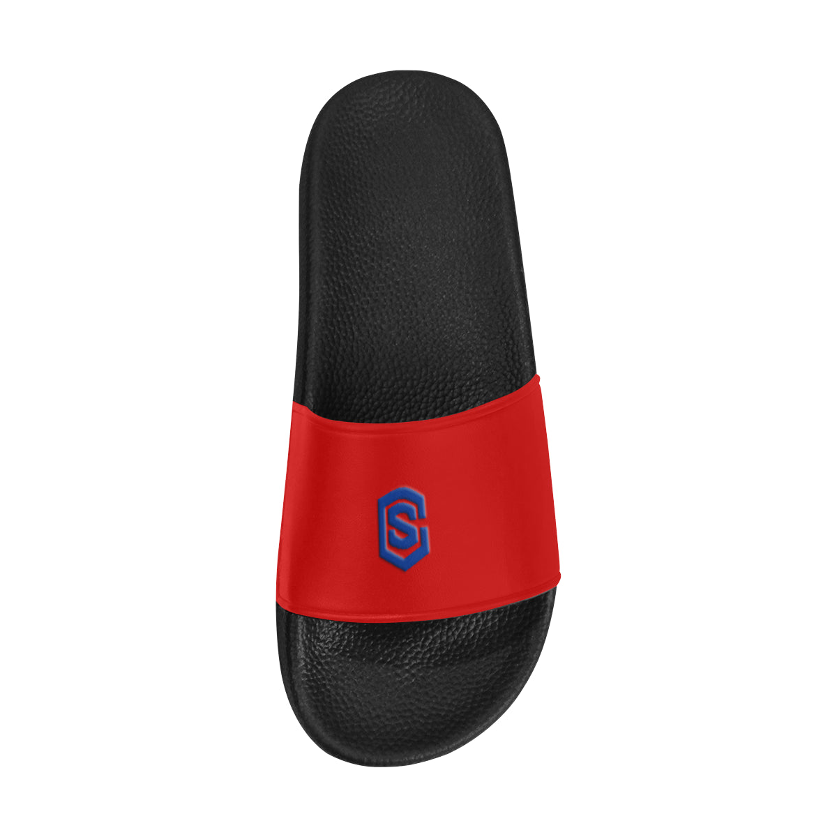 blue logo Men's Slide Sandals (Model 057)