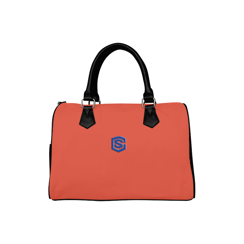 RED HANDBAG blue logo Boston Handbag (Model 1621)