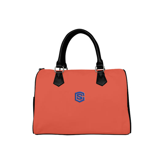 RED HANDBAG blue logo Boston Handbag (Model 1621)