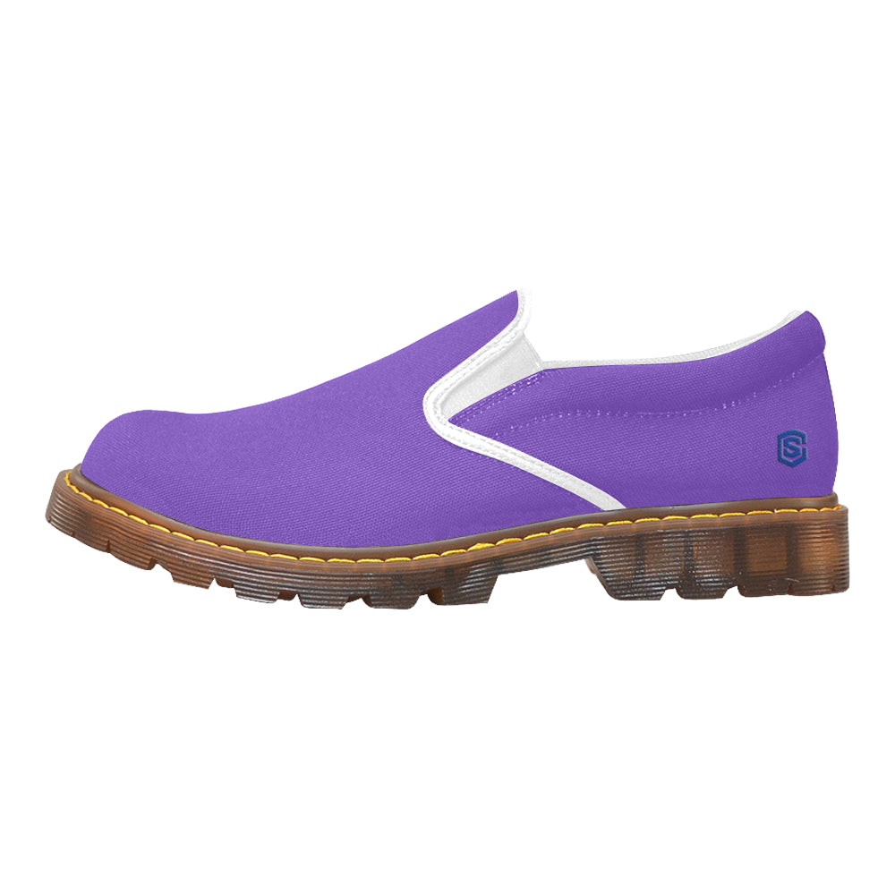 blue logo Martin Women's Slip-On Loafer (Model 12031)