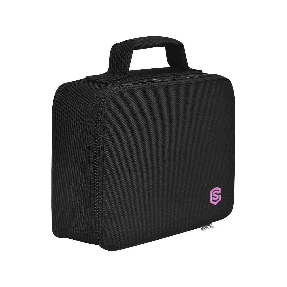 BLACK PROTABLE STORAGE BAG pink logo Portable Storage Bag (Model 1690)