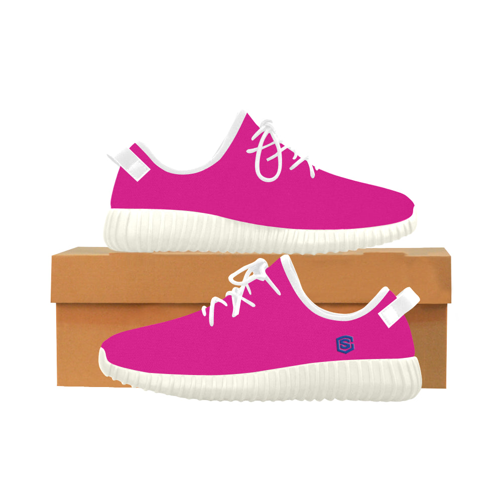 blue logo Grus Women's Breathable Woven Running Shoes (Model 022)