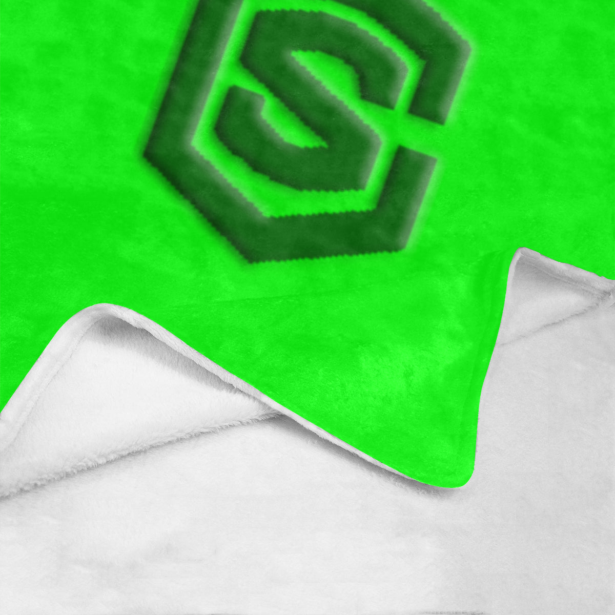 Green Ultra-Soft Micro Fleece Blanket with Green Logo Ultra-Soft Micro Fleece Blanket 30"x40"