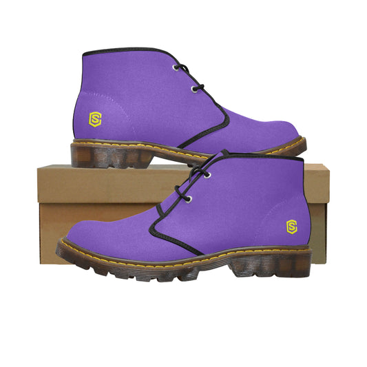yellow Men's Canvas Chukka Boots (Model 2402-1)