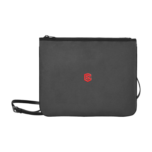 BLACK SLIM CLUTCH BAG red logo Slim Clutch Bag (Model 1668)