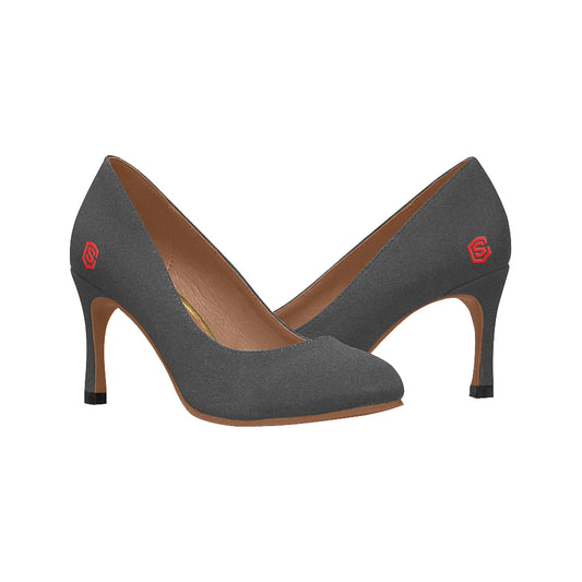 MAROON Women's High Heels red logo Women's High Heels (Model 048)