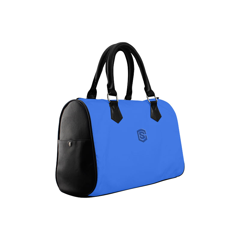 BLUE HANDBAG blue logo Boston Handbag (Model 1621)