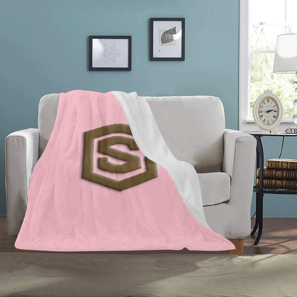 Pink Ultra-Soft Micro Fleece Blanket with Brown Logo Ultra-Soft Micro Fleece Blanket 30"x40"