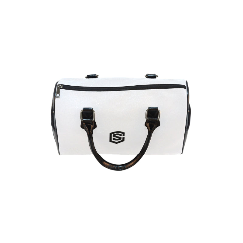 GRAY HANDBAG black logo Boston Handbag (Model 1621)