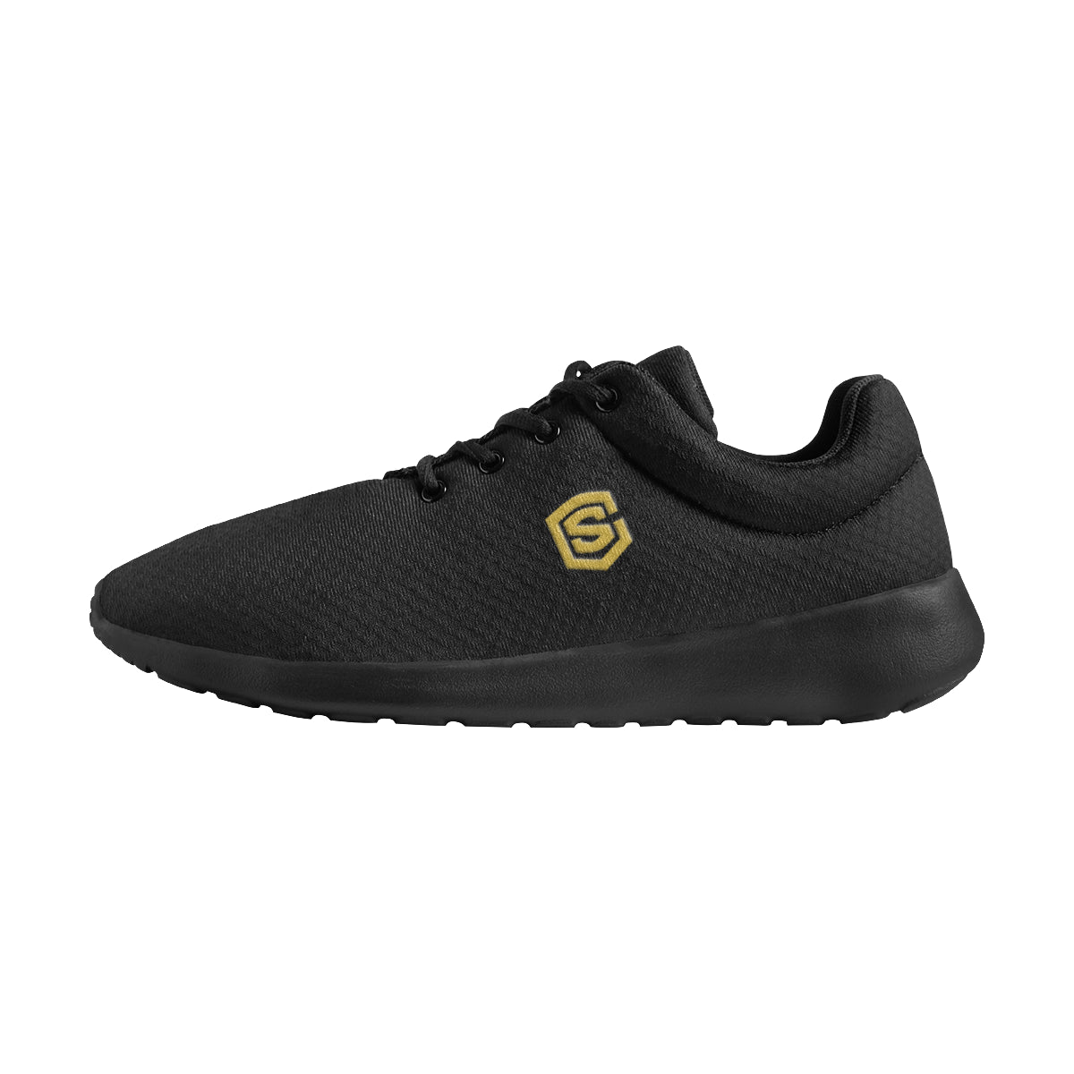 Gold logo Men's Athletic Shoes (Model 0200)