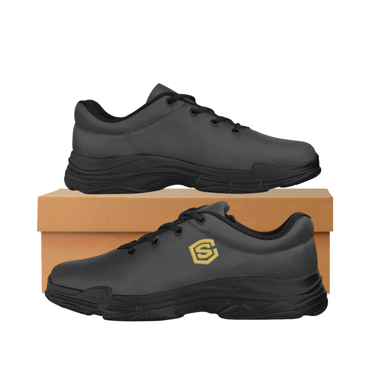 gold logo Lyra Men's Running Shoes (Model 058)