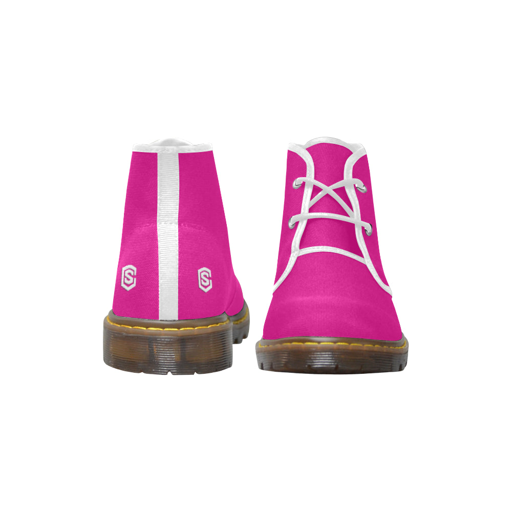 white Men's Canvas Chukka Boots (Model 2402-1)