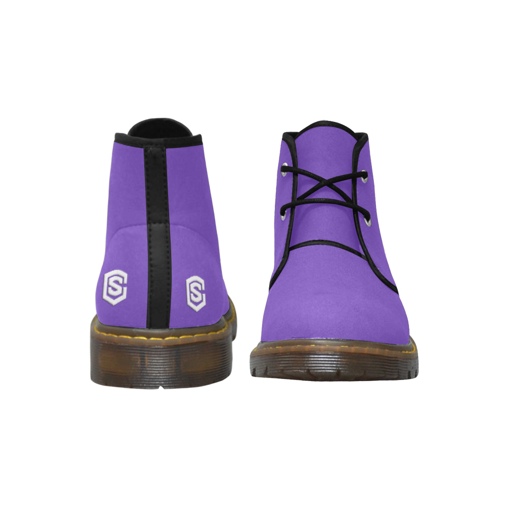 white logo Women's Nubuck Chukka Boots (Model 2402)