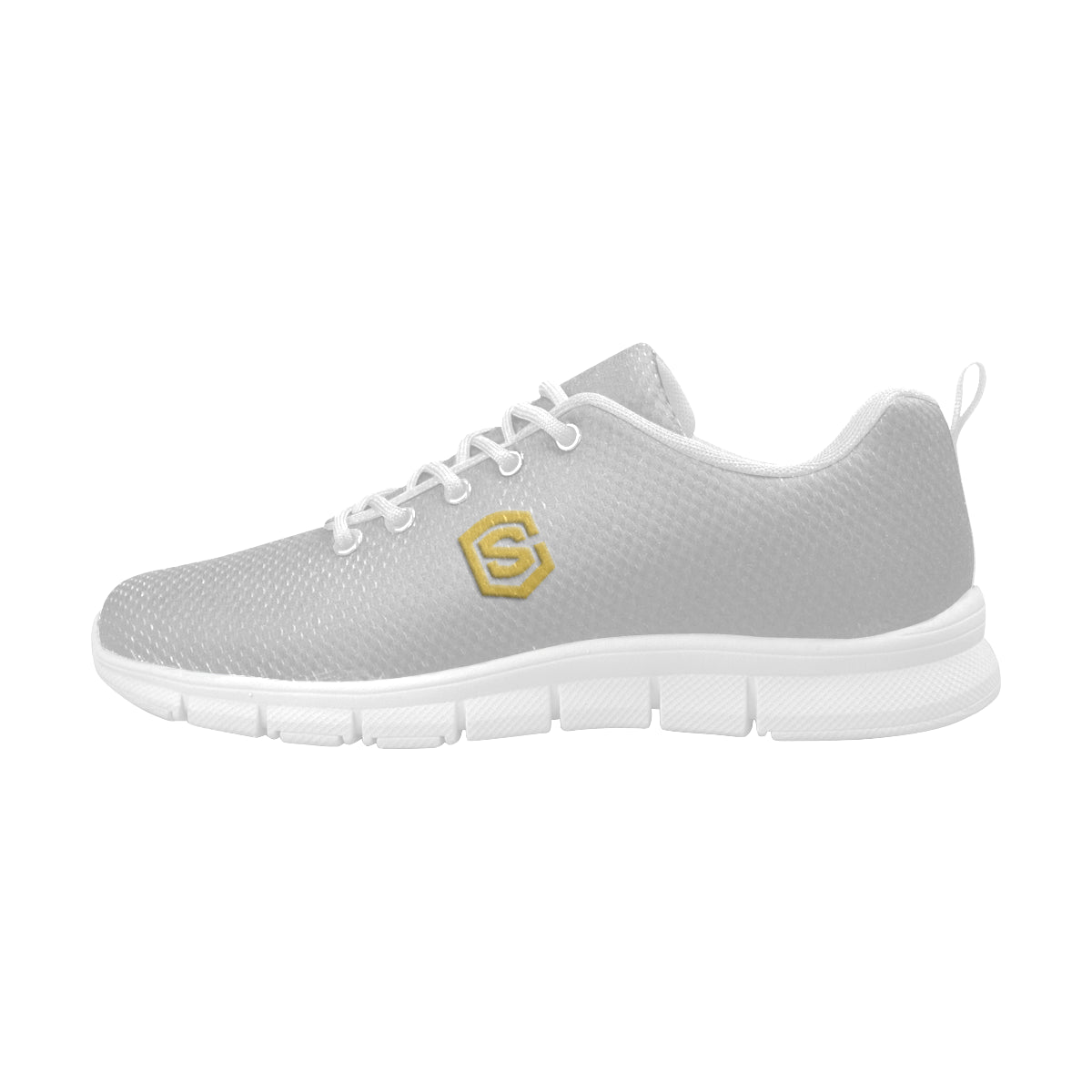 gold logo Women's Breathable Running Shoes (Model 055)