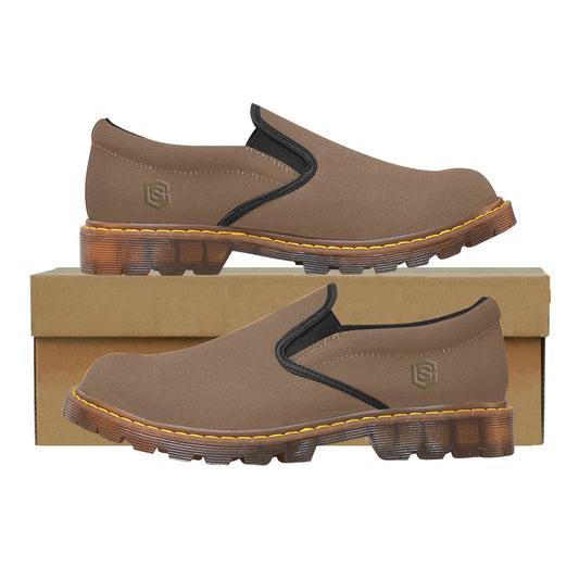 brown logo Martin Men's Slip-On Loafer (Model 12031)
