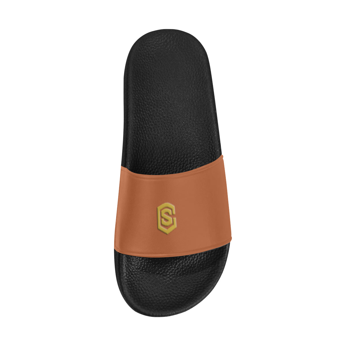 gold logo Men's Slide Sandals (Model 057)