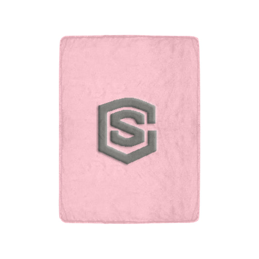 Pink Ultra-Soft Micro Fleece Blanket with Gray Logo Ultra-Soft Micro Fleece Blanket 30"x40"