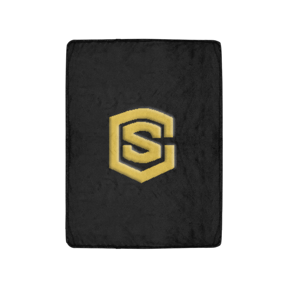 Black Ultra-Soft Micro Fleece Blanket with Gold Logo Ultra-Soft Micro Fleece Blanket 30"x40"
